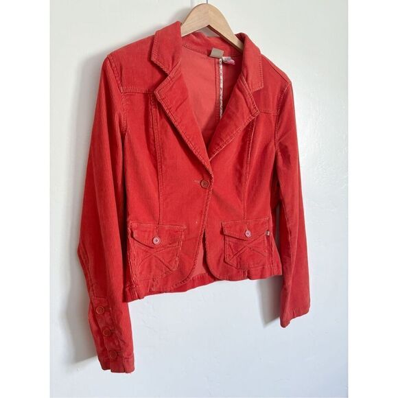 Y2K union bay burnt orange corduroy blazer size medium - Picture 5 of 6